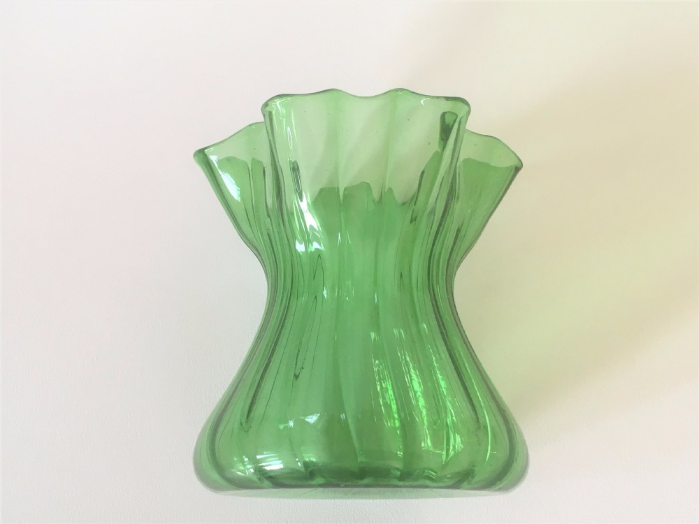 An Art Nouveau wrythen glass posy vase View IV
