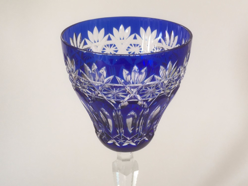 A stunning Bohemian cut hock glass. View II