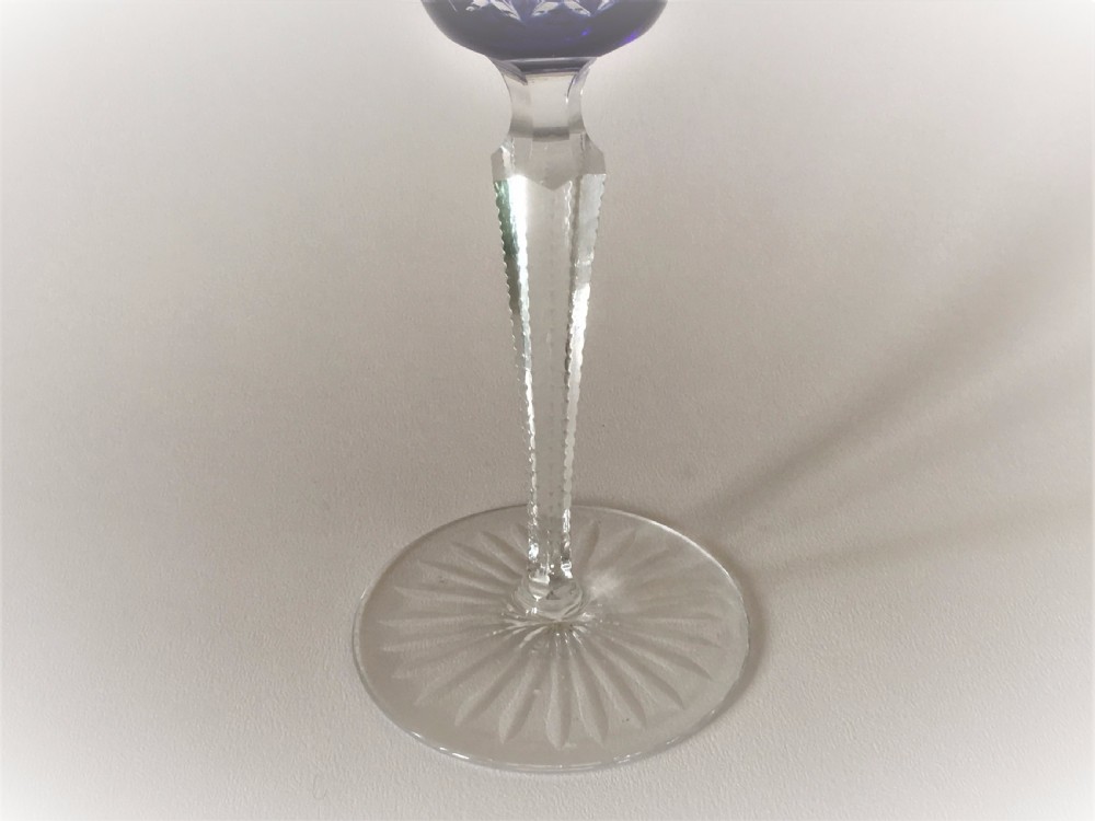 A stunning Bohemian cut hock glass. View III