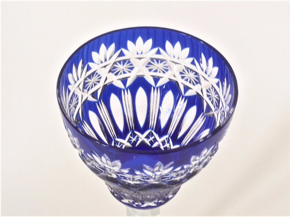 A stunning Bohemian cut hock glass. View IV