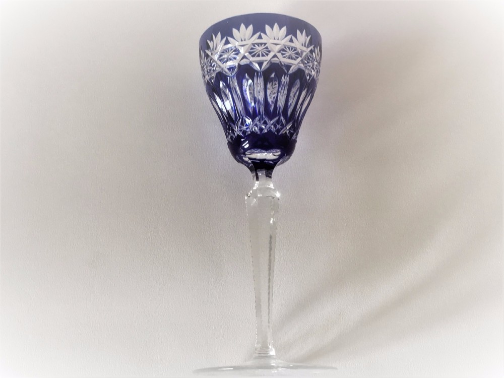A stunning Bohemian cut hock glass. View V