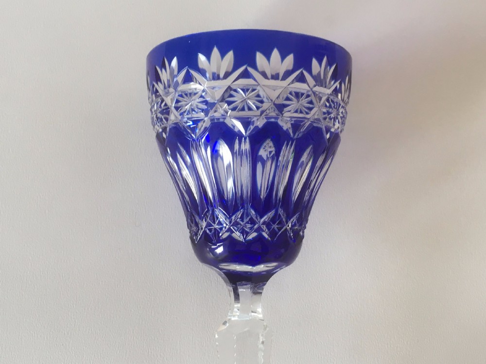 A stunning Bohemian cut hock glass. View VI