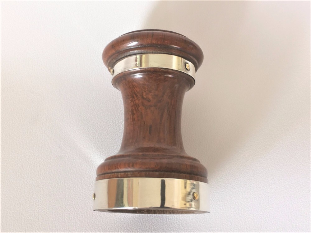 An Edwardian silver mounted pepper grinder View III
