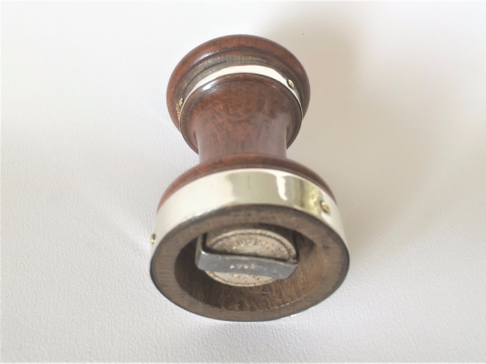 An Edwardian silver mounted pepper grinder View IV