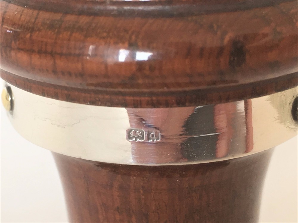An Edwardian silver mounted pepper grinder View VII