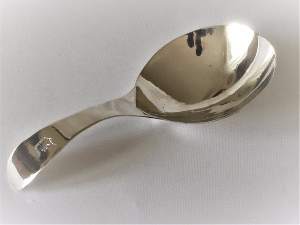 A rare Hester Bateman silver caddy spoon.