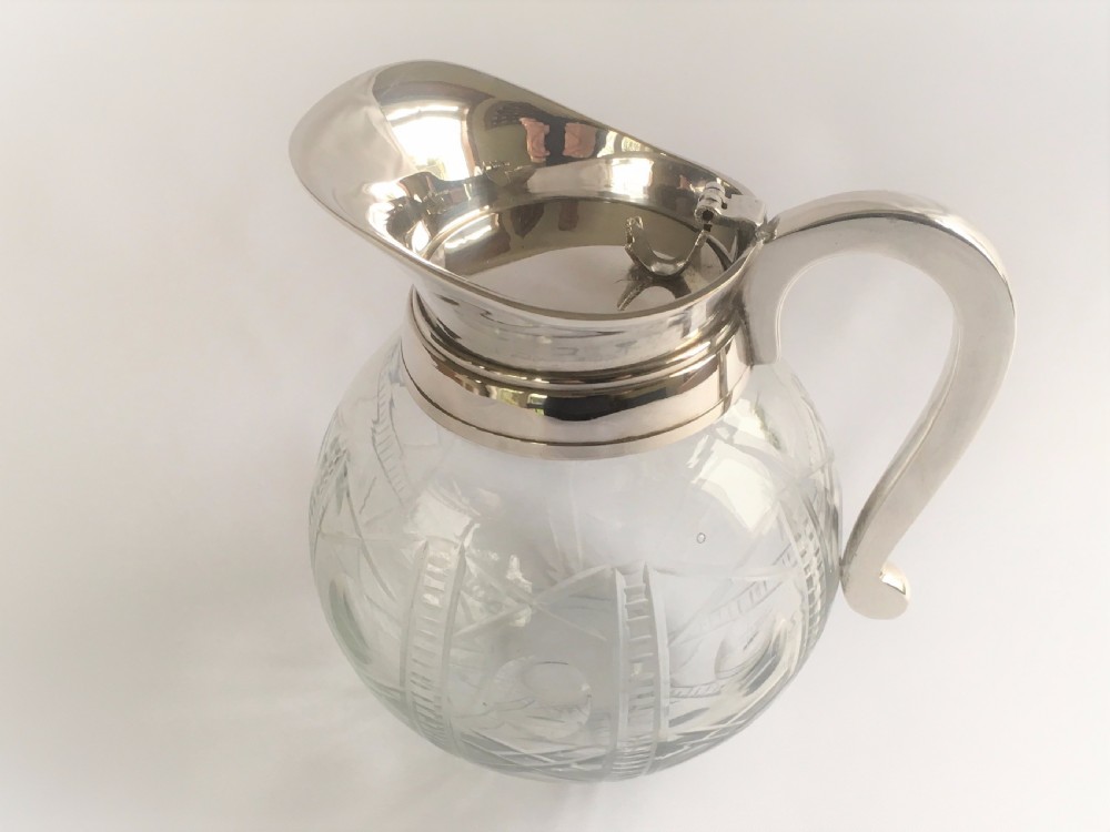 A lovely silver plated small lemonade jug. View II