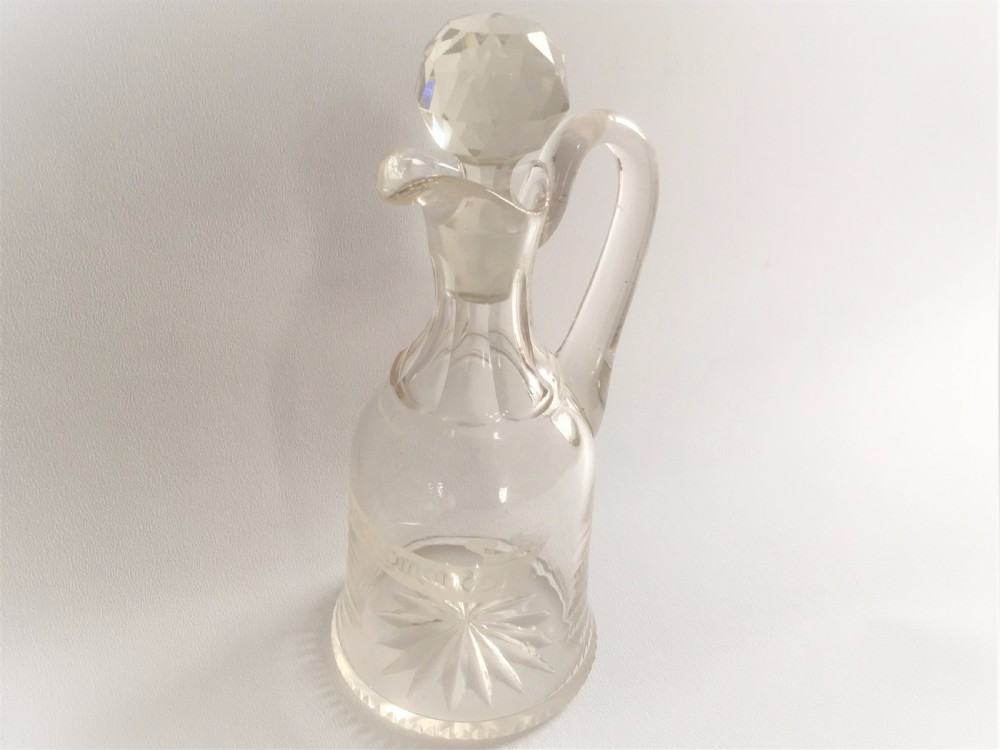 A small French cut glass Brandy jug. View III