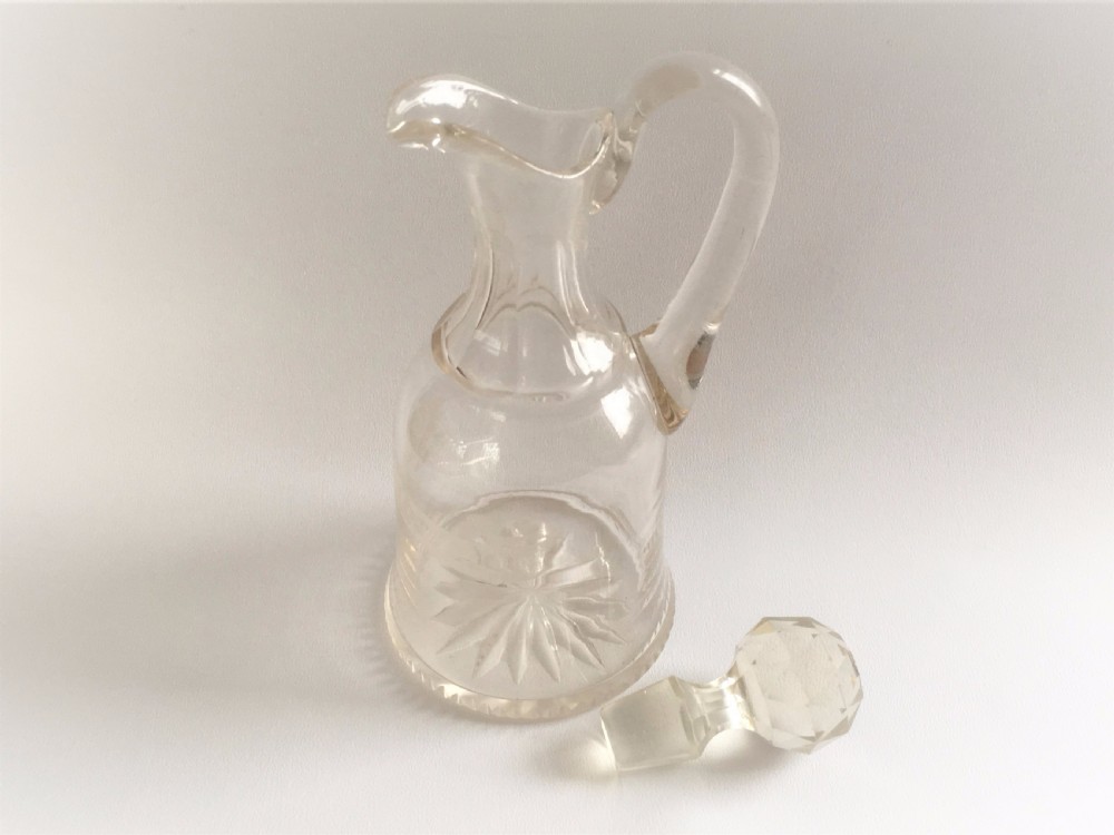 A small French cut glass Brandy jug. View IV