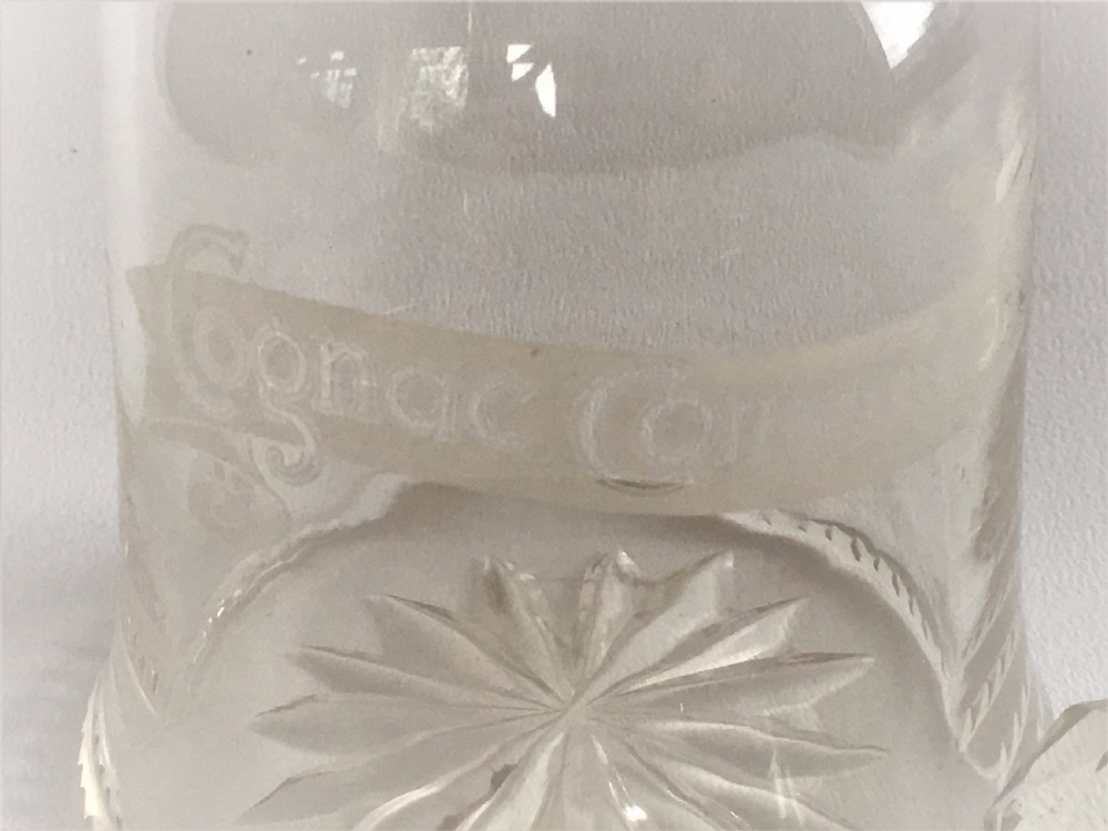 A small French cut glass Brandy jug. View VI