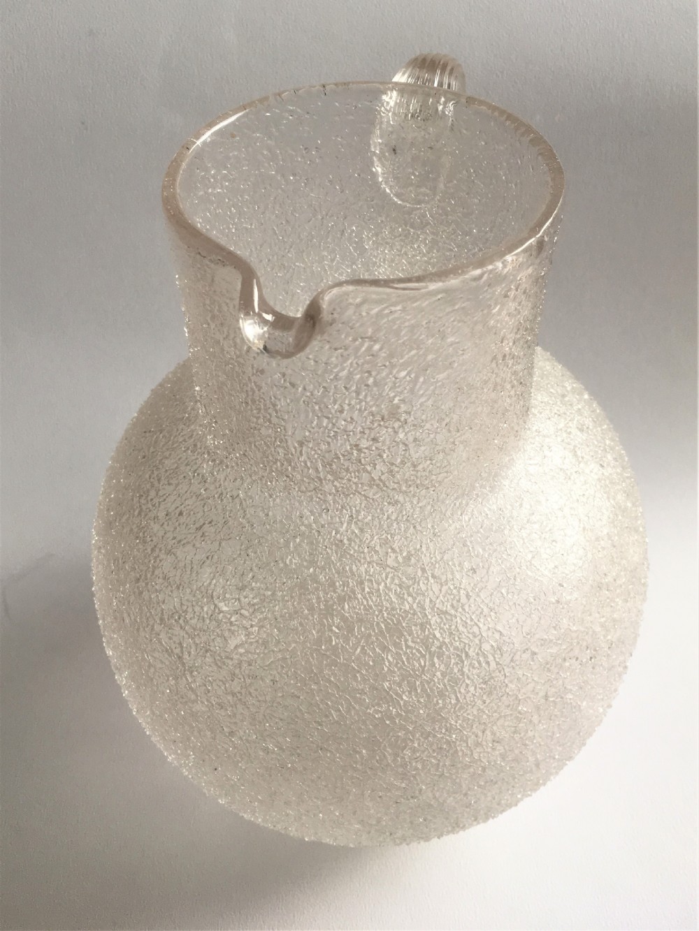 A gorgeous Victorian crackle glass water jug. View VI