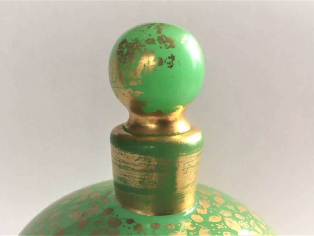 A lovely jade glass gilded cologne bottle View III