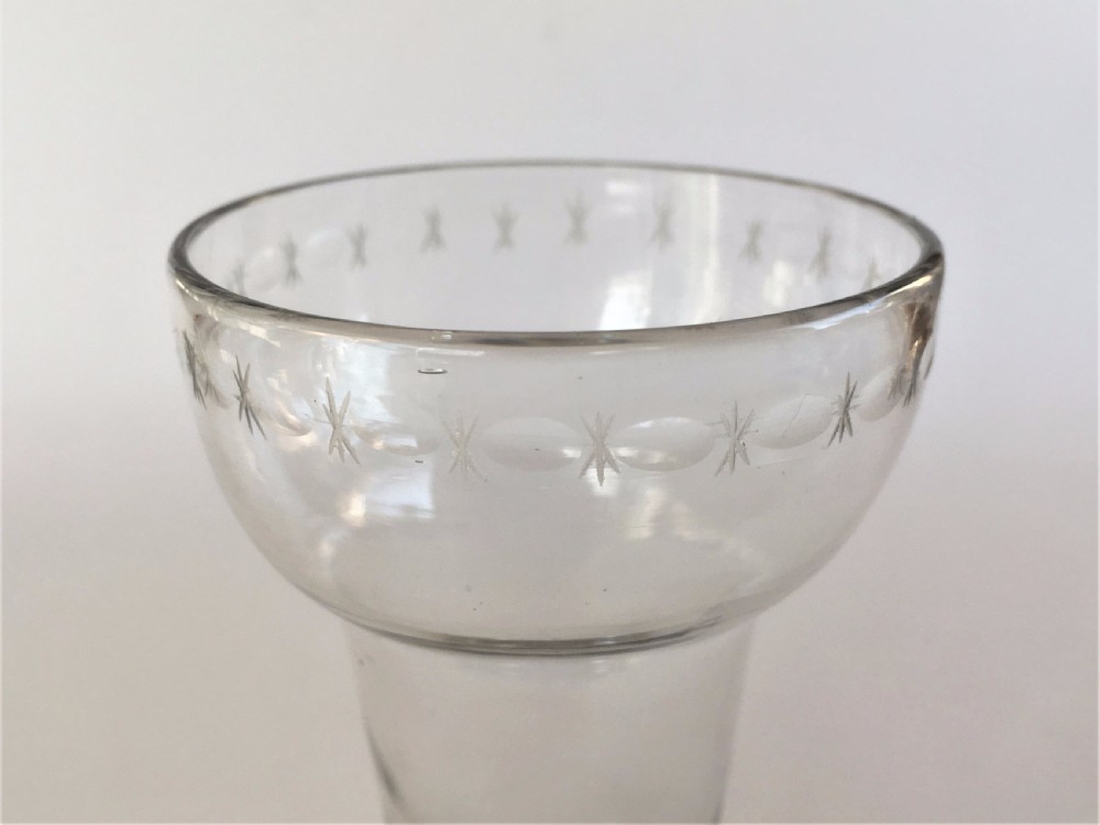 Three rare 18th Century syllabub glasses View VI