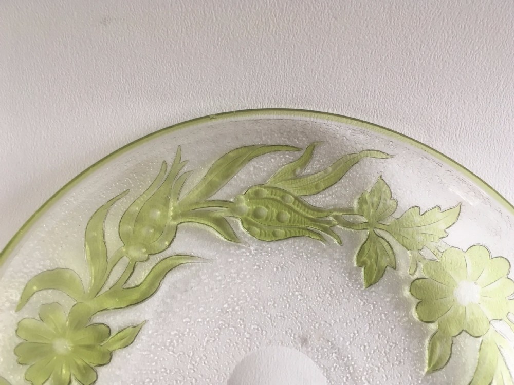 A superb St. Louis acid etched dish View II