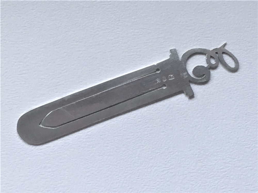 A Victorian silver bookmark initial 'E' View IV