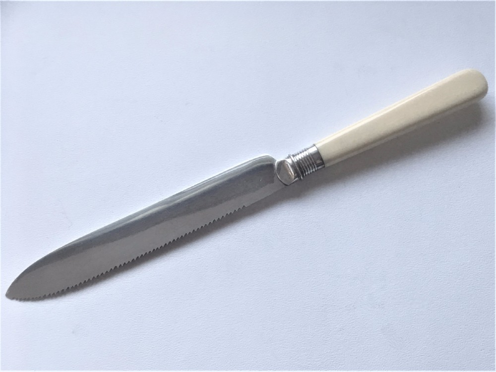 A superb Chester silver Edwardian wedding cake knife View IV