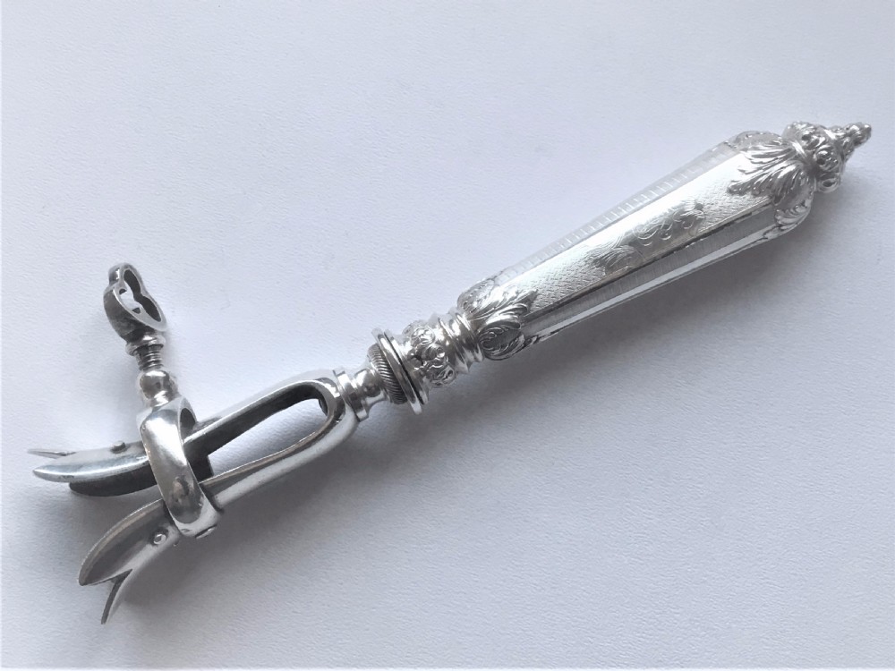 A superb French silver manche a gigot d'agneau