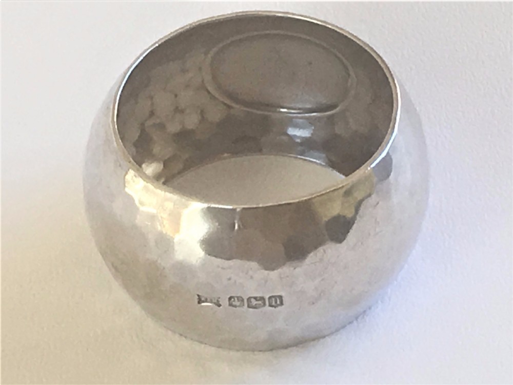 A fabulous Arts & Crafts silver & enamel napkin ring View IV