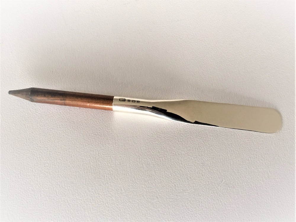 An unusual silver pencil/letter opener combo View II