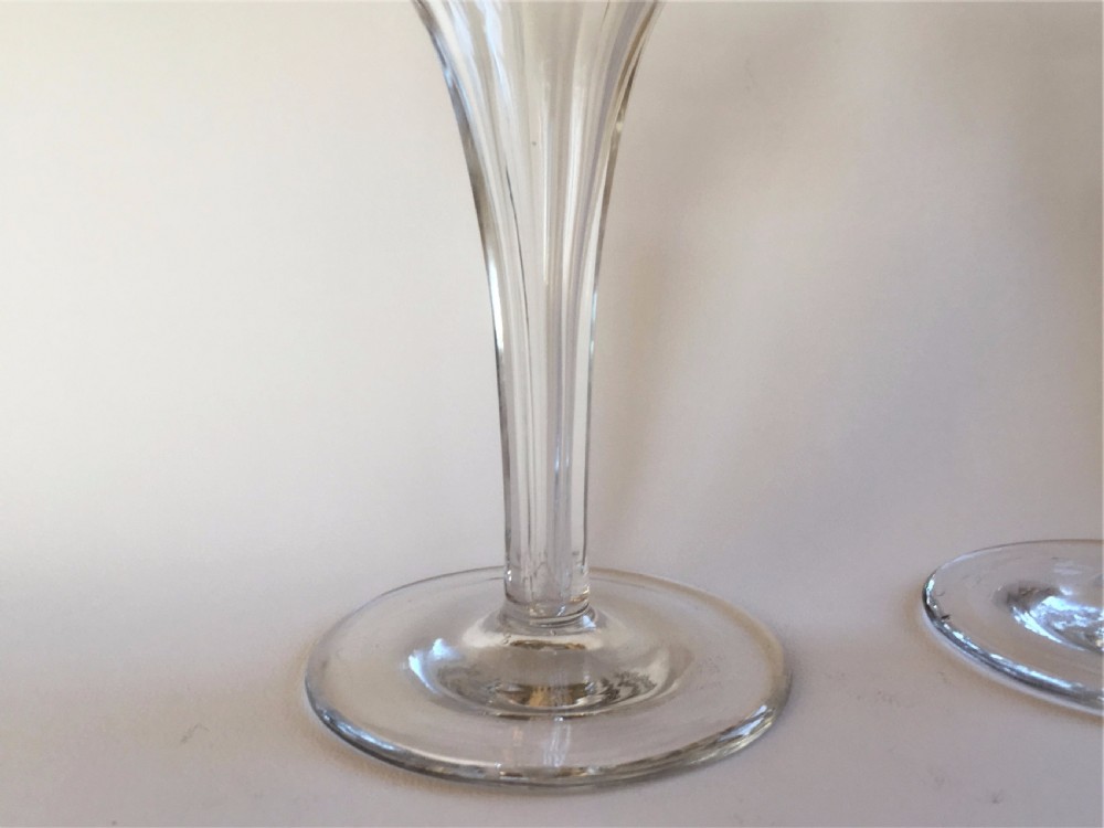 A charming pair of hollow stem champagne glasses View IV