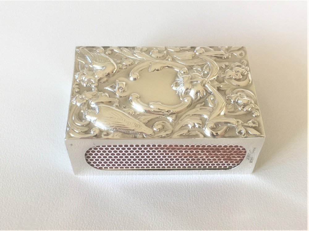 A superb William Comyns silver table match box