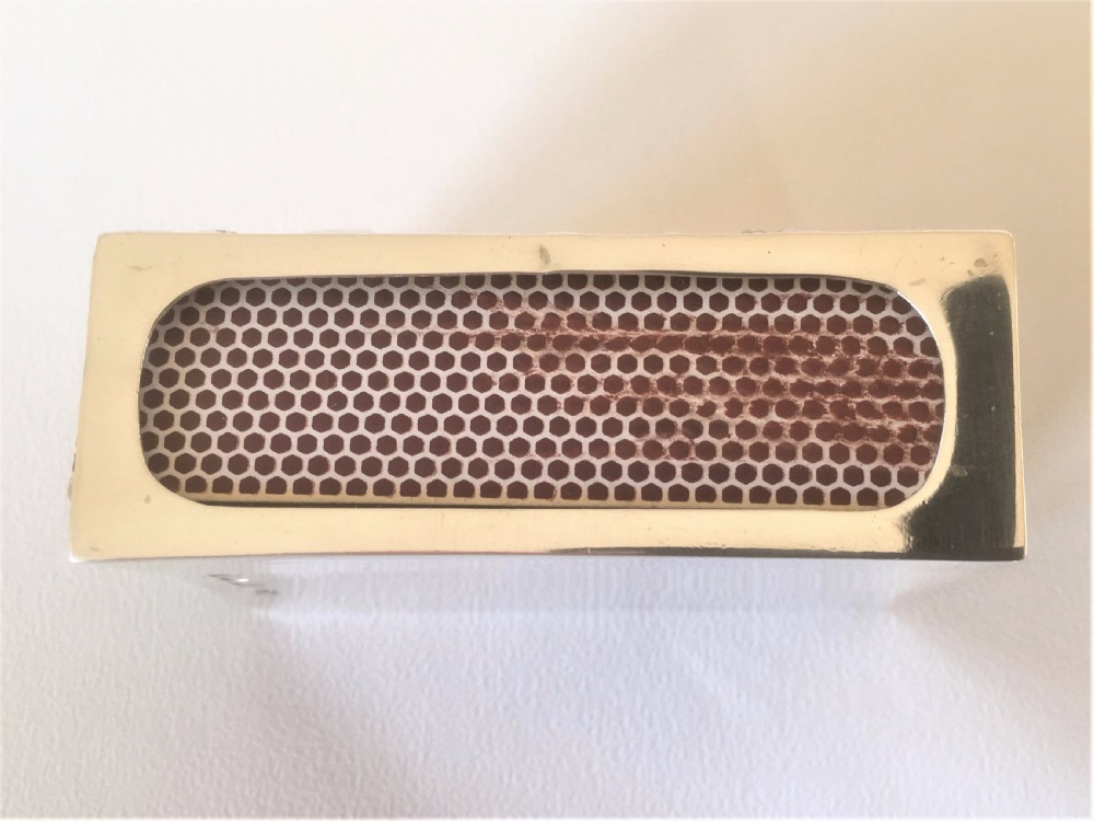 A superb William Comyns silver table match box View VIII