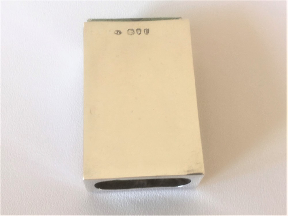 A superb William Comyns silver table match box View IX