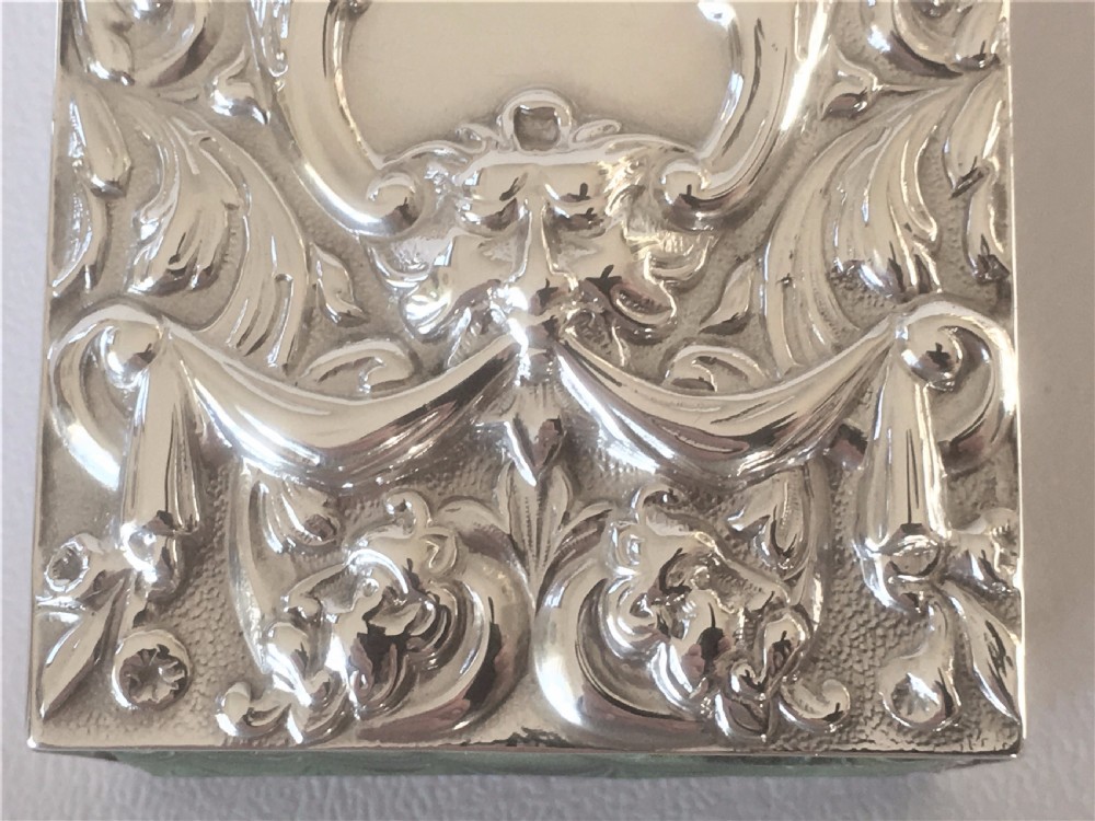 A superb William Comyns silver table match box View XIII