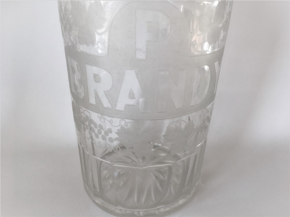 A set of three very rare Victorian bar bottles View V