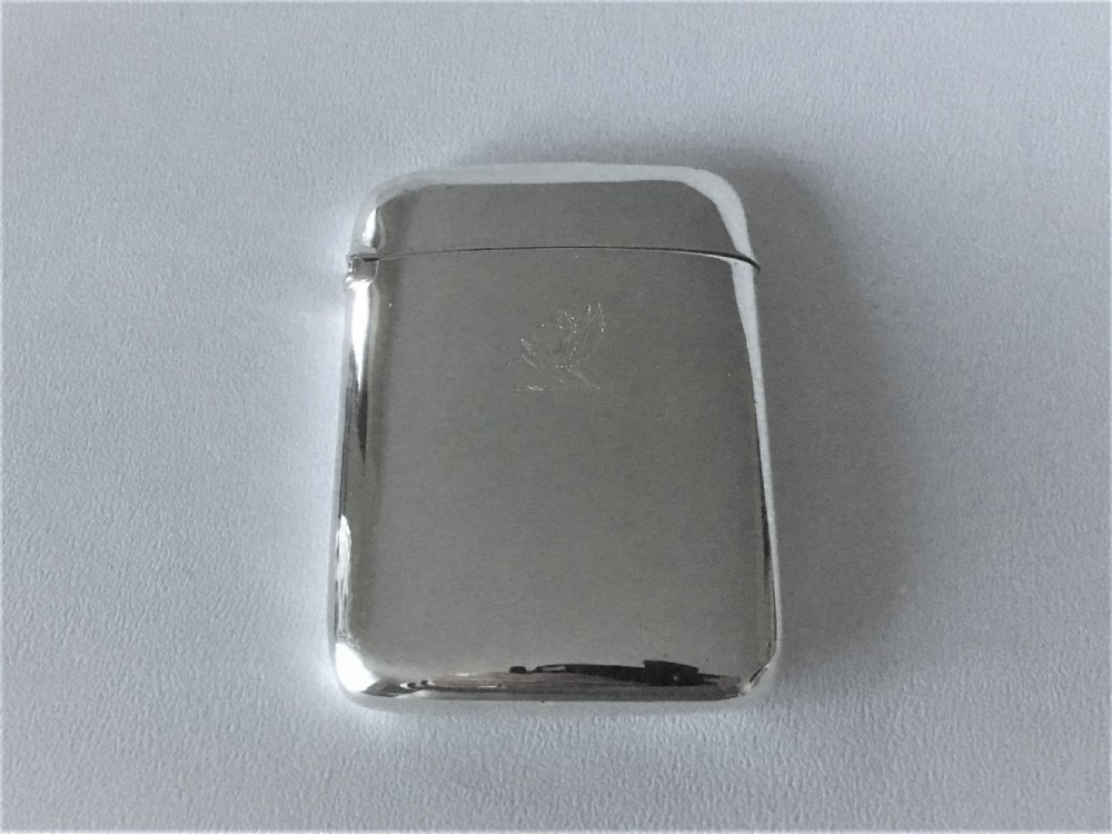 A stylish Victorian crested silver card case