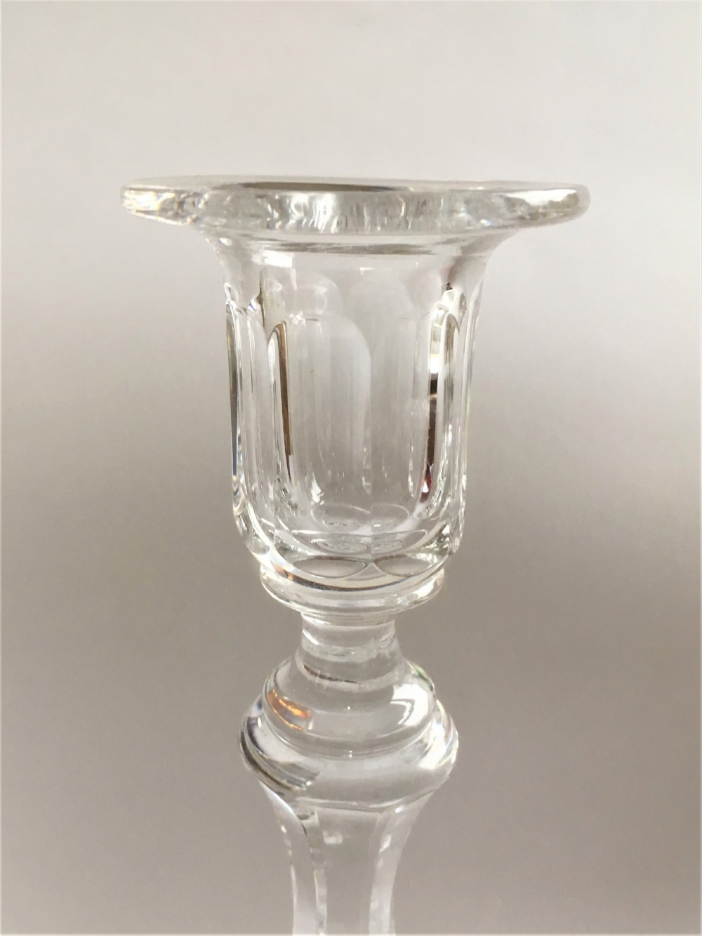 A handsome Victorian cut glass candle holder View III