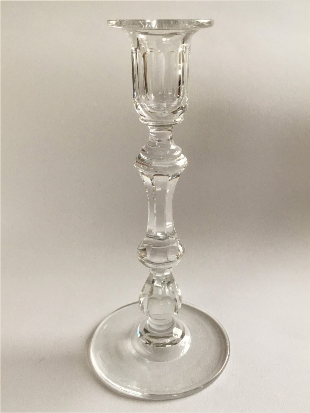 A handsome Victorian cut glass candle holder View V