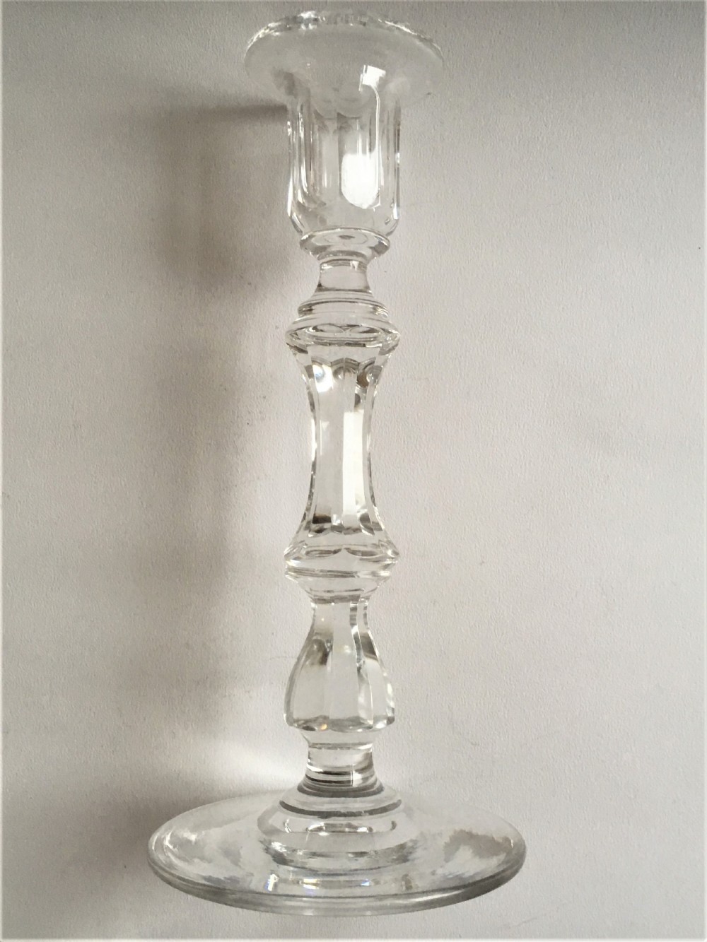 A handsome Victorian cut glass candle holder View VI