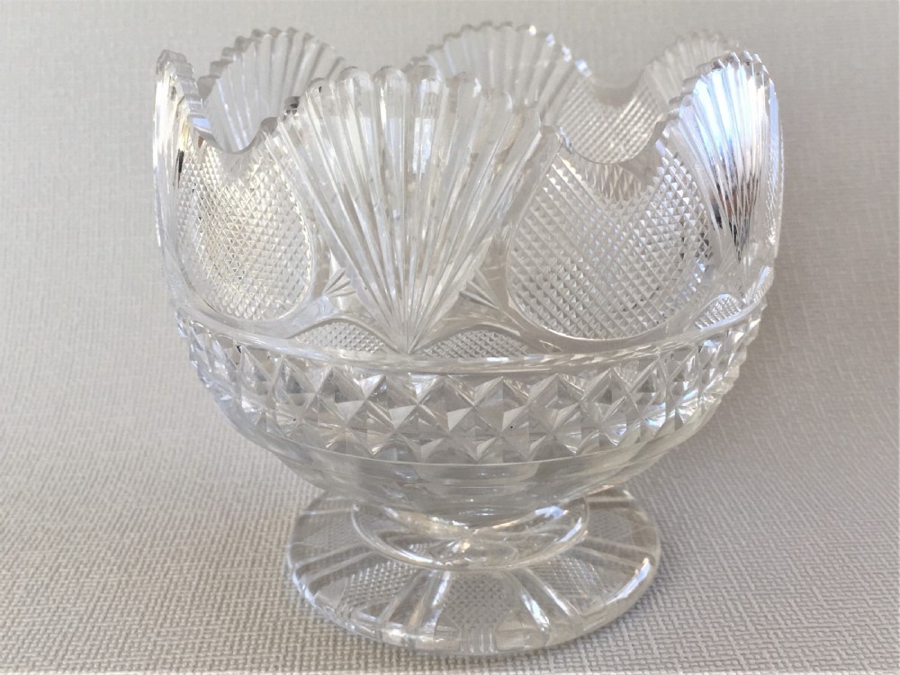 A Regency style cut glass pedestal bowl