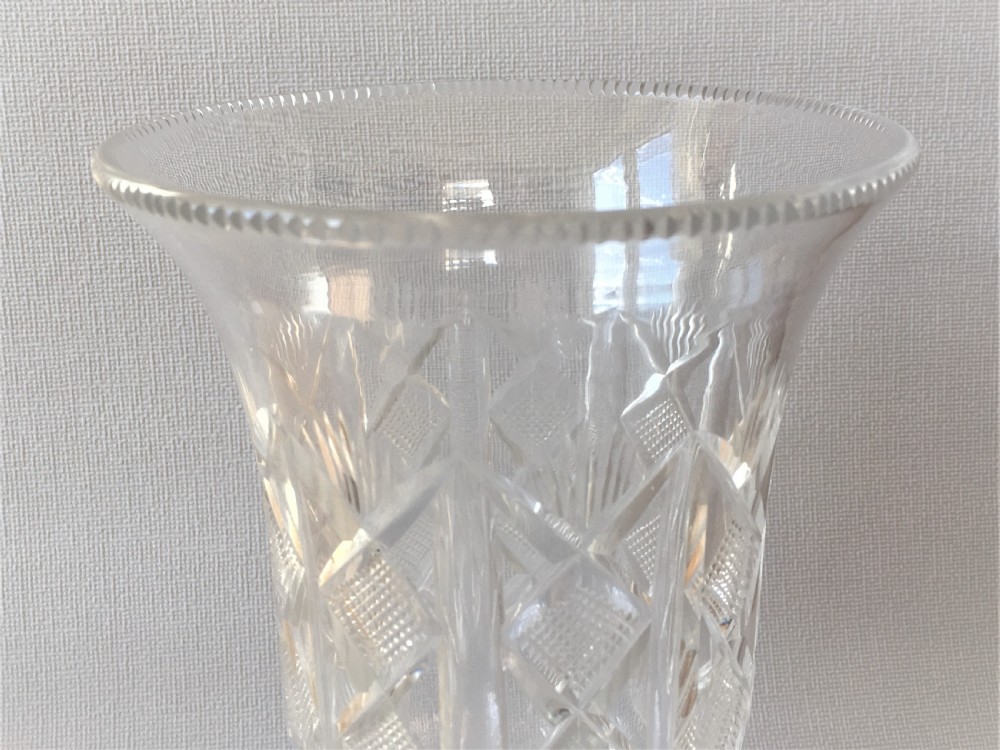 A superb Victorian cut glass celery vase View V