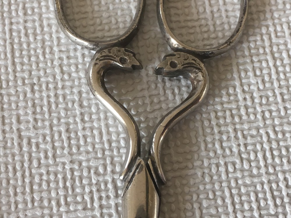 A pair of Georgian silver cased sewing scissors View VII