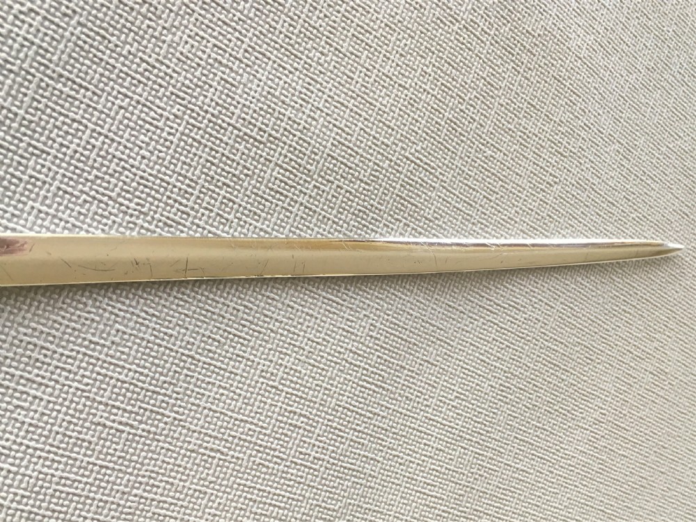 A handsome large Georgian silver meat skewer View III