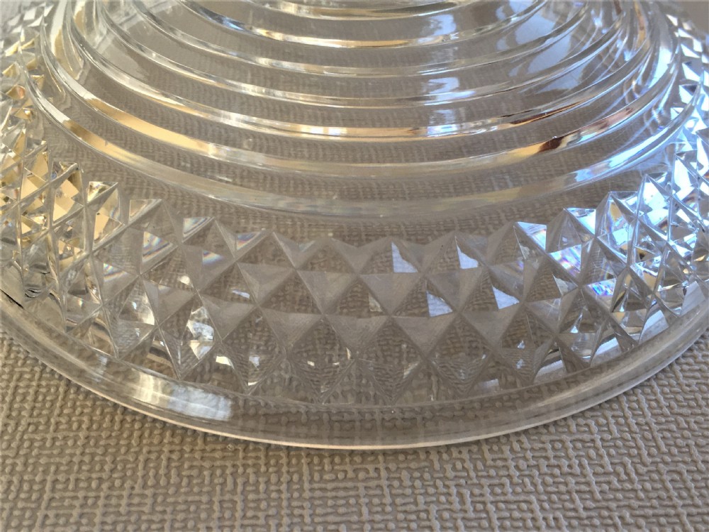 A small Regency cut glass pineapple stand View IV
