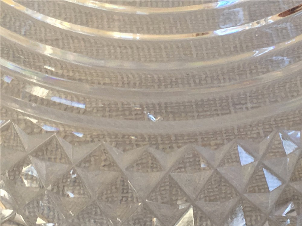 A small Regency cut glass pineapple stand View VI