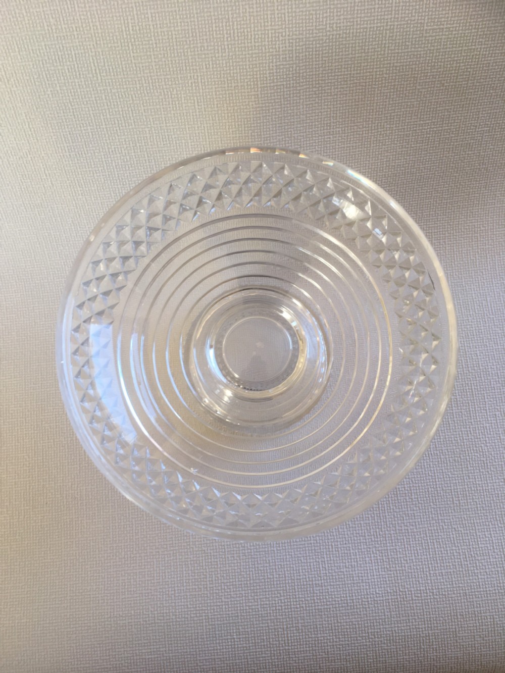 A small Regency cut glass pineapple stand View VIII