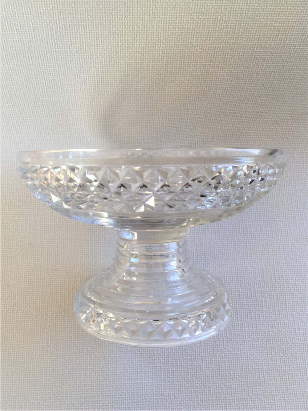 A small Regency cut glass pineapple stand View IX