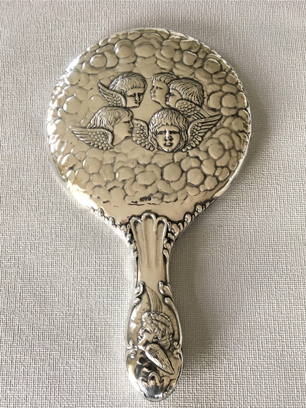 A Reynolds Angels Chester silver hand mirror View VIII