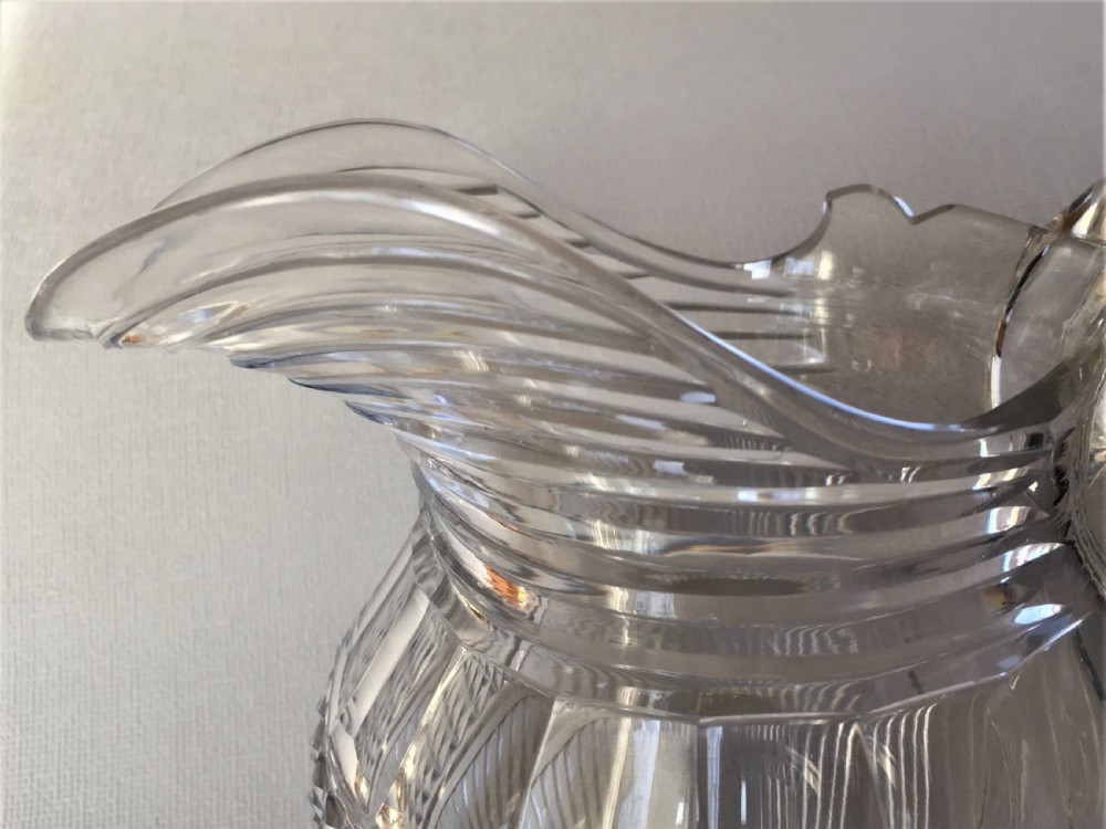 A handsome Regency cut glass water jug View V