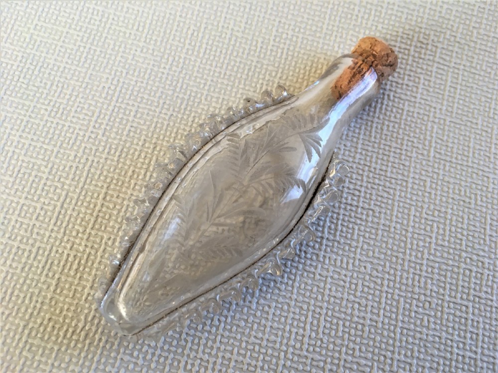 A charming Victorian fern etched glass scent flask View V