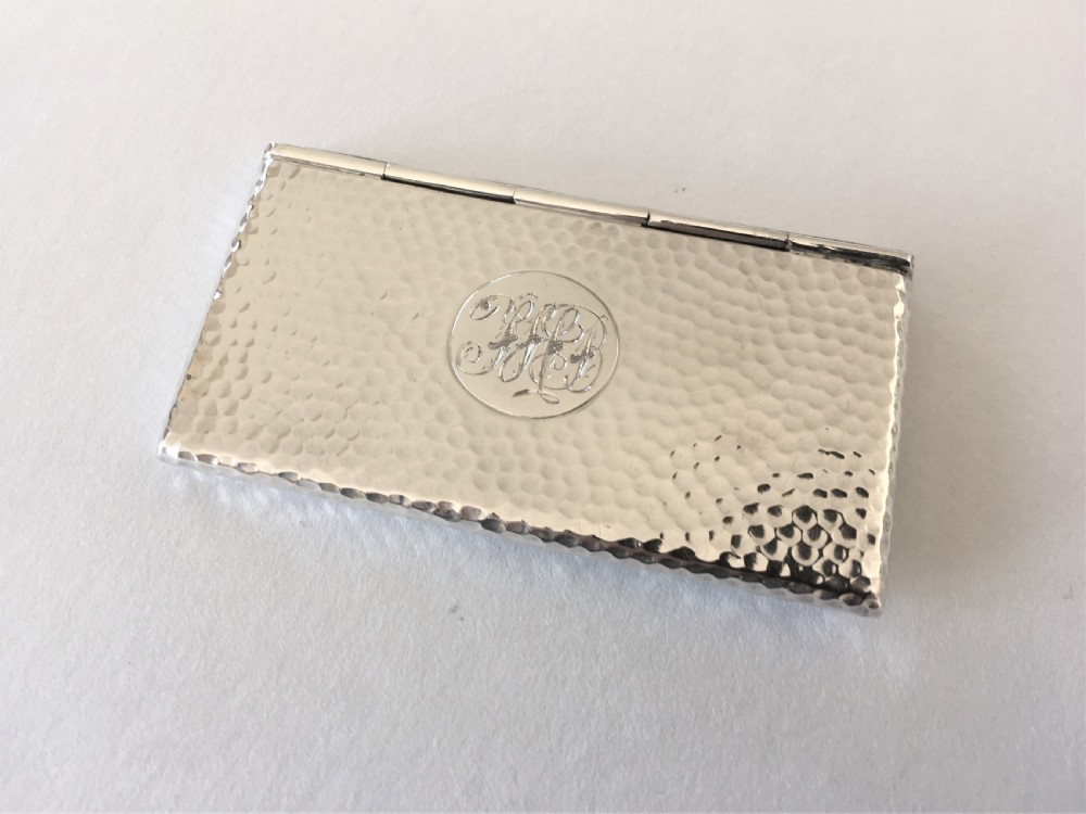 An Arts & Crafts novelty silver card 'envelope'  View III