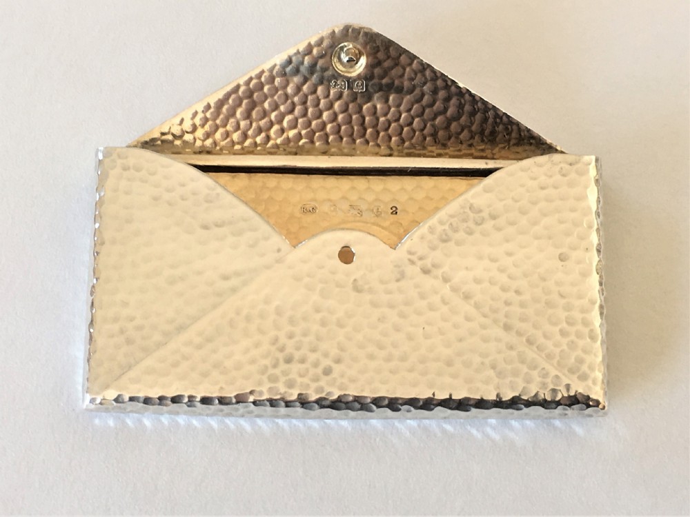 An Arts & Crafts novelty silver card 'envelope'  View V