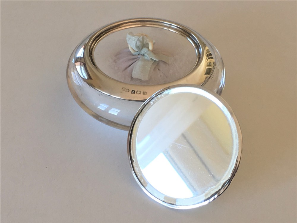 A stylish Art Deco silver mounted powder bowl View VI