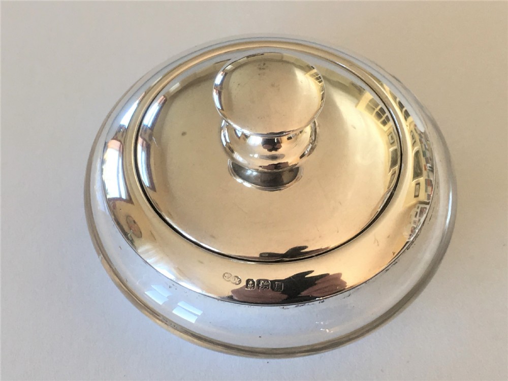 A stylish Art Deco silver mounted powder bowl View VII