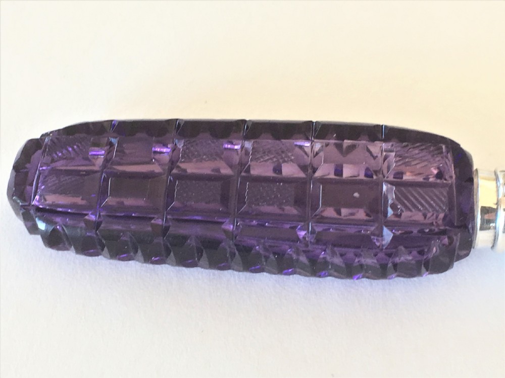 A gorgeous Victorian silver mounted amethyst scent flask View III