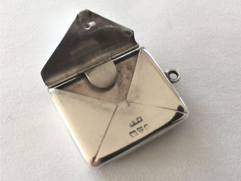A rare Edwardian silver stamp case/photo frame View V